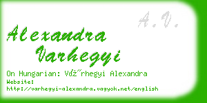 alexandra varhegyi business card